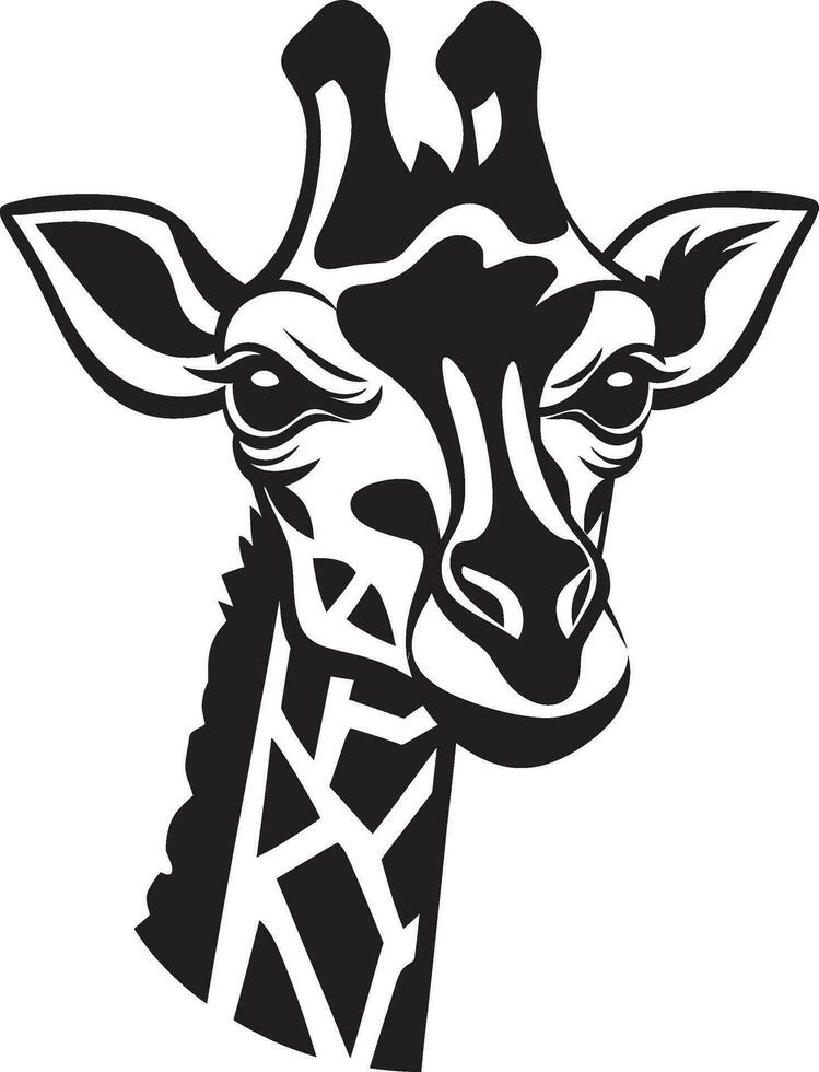 girafa silhueta elegância ícone imponente africano majestade logotipo símbolo vetor