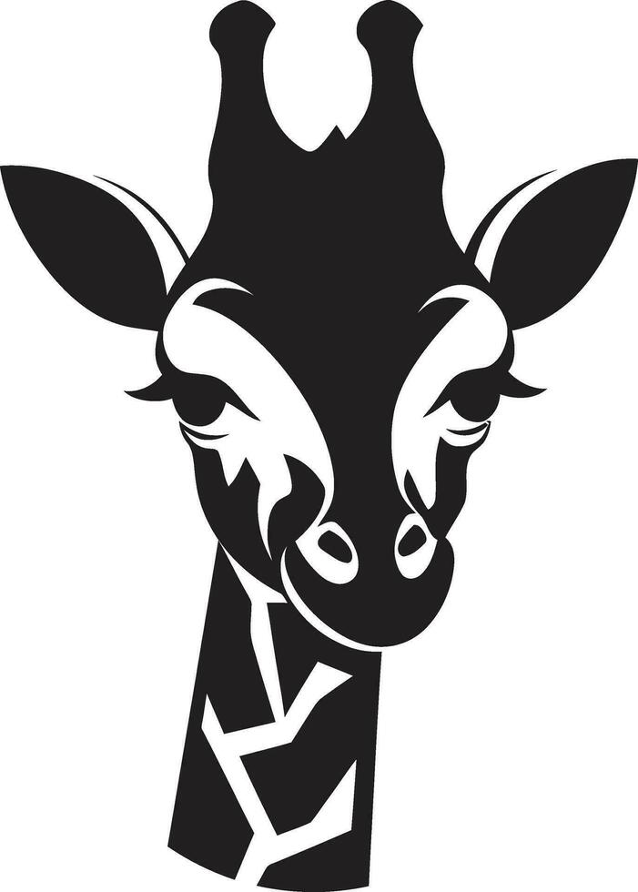 sereno savana majestade vetor arte minimalista girafa beleza emblema Projeto