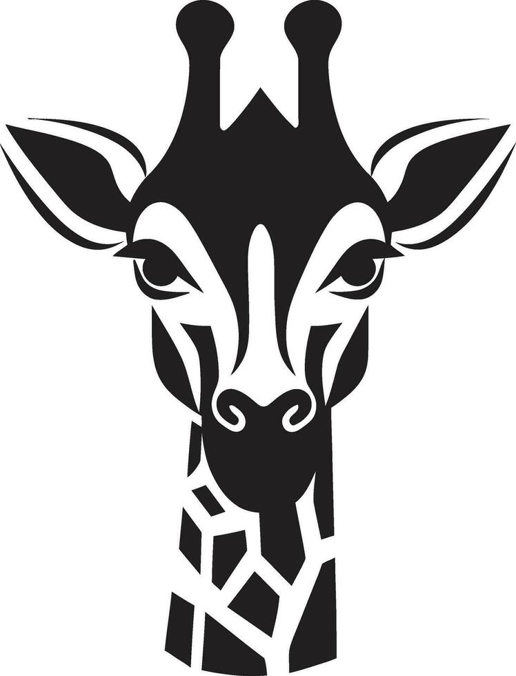 emblemático naturezas torre logotipo arte régio animais selvagens graça girafa vetor