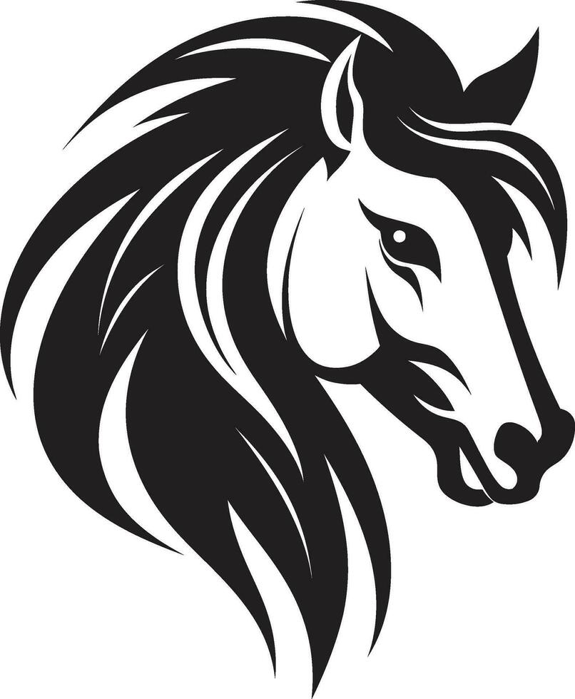 ícone do liberdade cavalo vetor logotipo graça e poder Preto mustang emblema