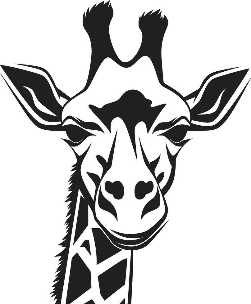 gracioso savana beleza girafa ícone nobre animais selvagens majestade logotipo símbolo vetor