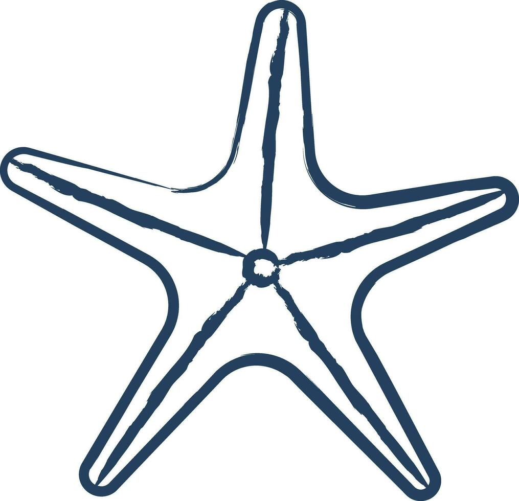 Estrela peixe mão desenhado vetor ilustração