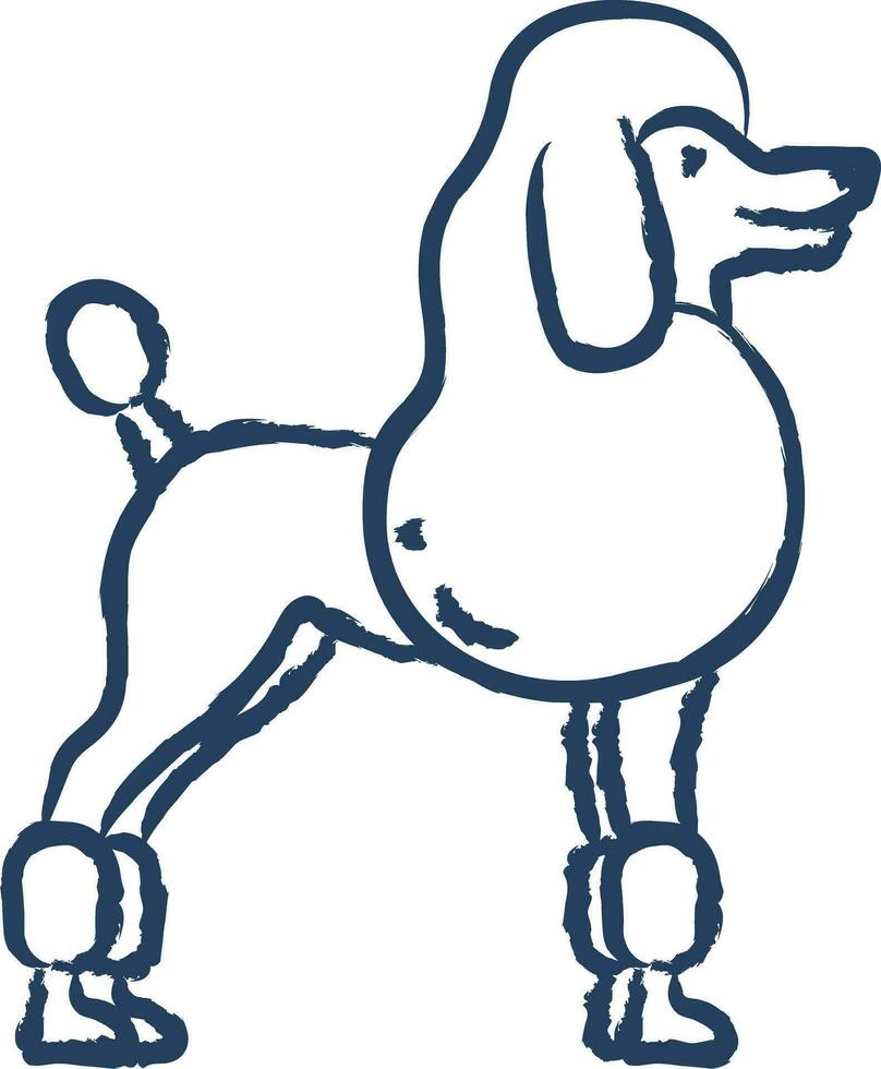 francês poodle mão desenhado vetor ilustração