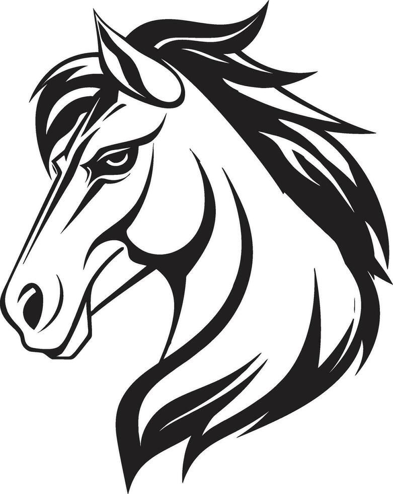 emblemático equestre majestade logotipo Projeto régio garanhão silhueta Preto cavalo ícone vetor