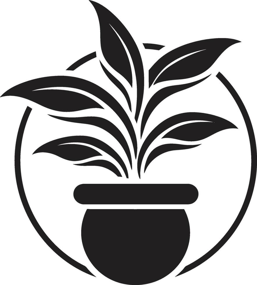emblemático plantar excelência logotipo Projeto elegante ceifeira silhueta icônico Preto logotipo Projeto vetor