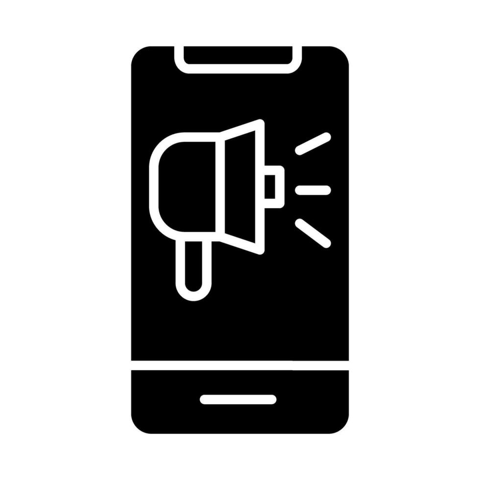 promoção megafone ícone vetor, social meios de comunicação sólido Projeto ícone. pode estar usava para interface do usuário, sites, Móvel formulários e conectados fazer compras formulários vetor