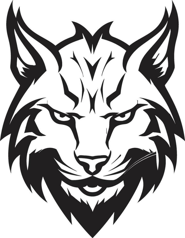 majestoso lince emblema Preto vetor logotipo elegante gato selvagem perfil icônico logotipo Projeto