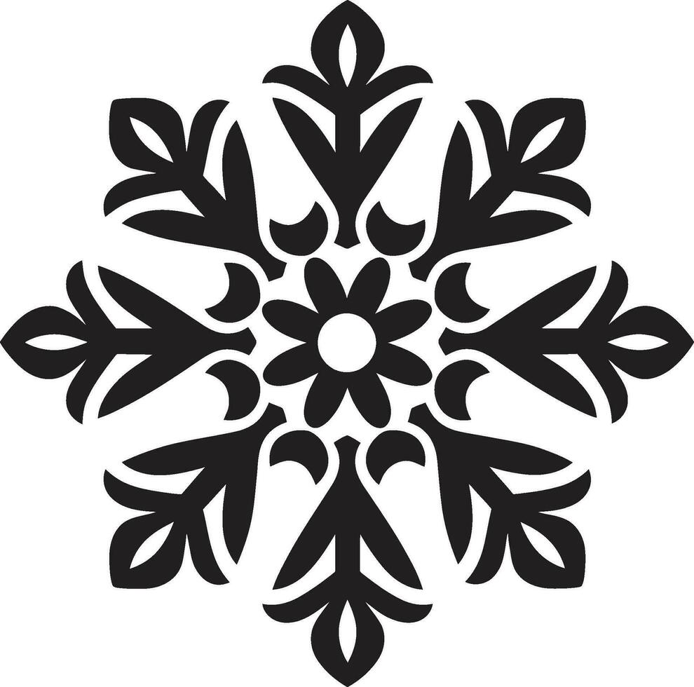 emblemático gelado charme logotipo Projeto régio floco de neve silhueta moderno Preto ícone vetor