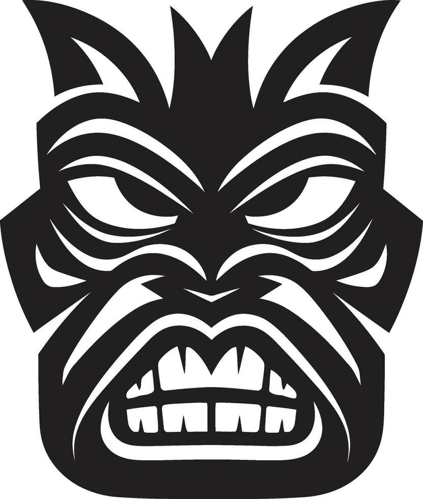 emblemático serenata dentro Preto tribal logotipo símbolo Eterno totem majestade moderno tiki emblema vetor