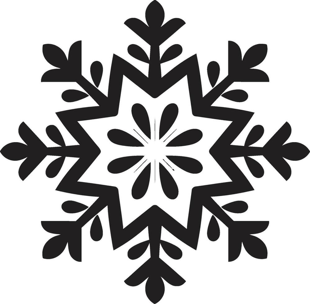 minimalista inverno arte monocromático emblema ícone do gelado deleite floco de neve vetor logotipo