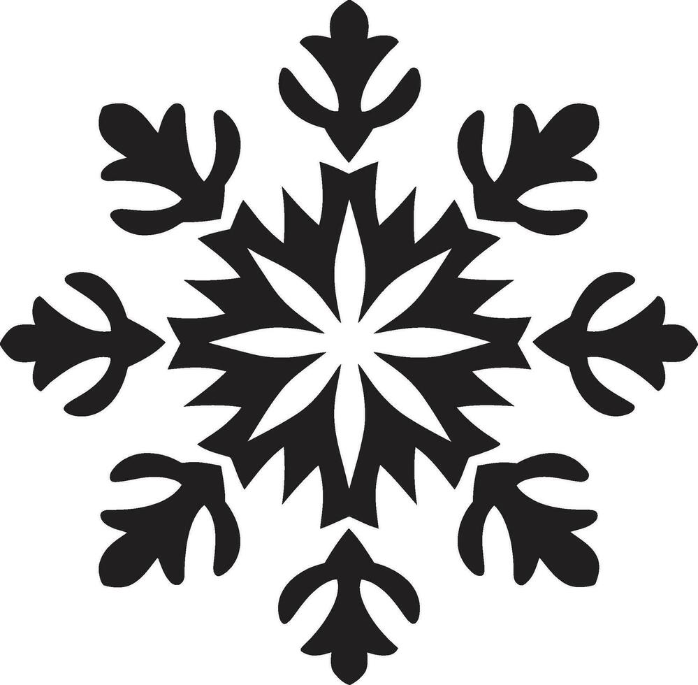 simplista elegância dentro Preto e branco emblemático ícone emblema do invernos serenidade vetor logotipo Projeto