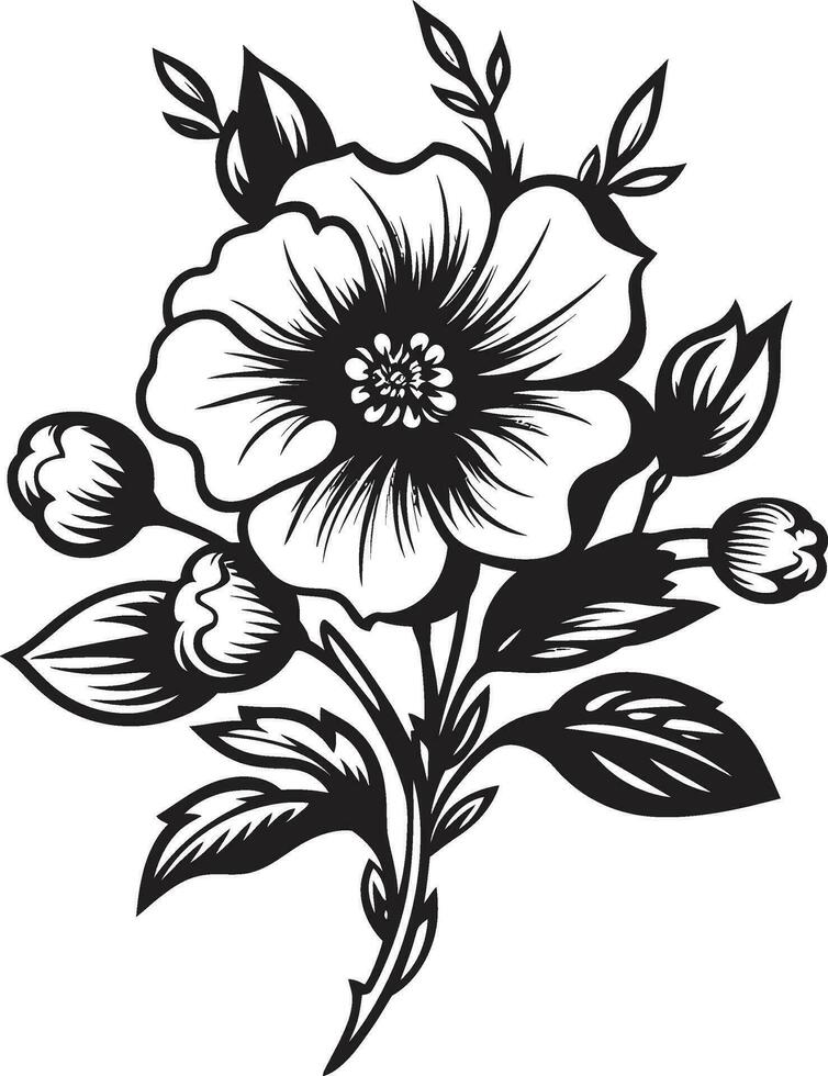 floral monograma ícone floral inicial ícone vetor
