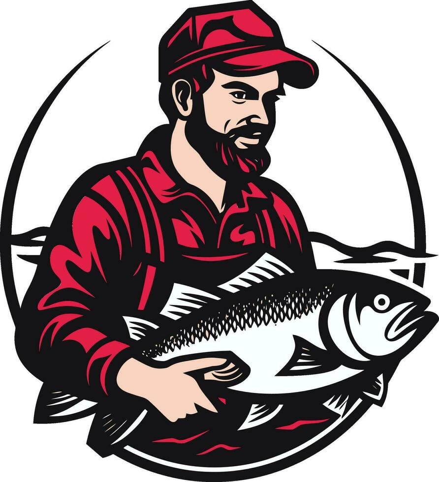 pescadores legado logotipo símbolo do tradição cultura e família herança pescadores busca logotipo símbolo do determinação aventura e descoberta vetor