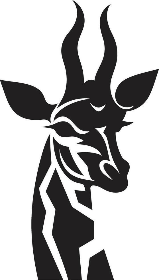graça e poder girafa silhueta logotipo sereno girafa contorno emblema Projeto vetor