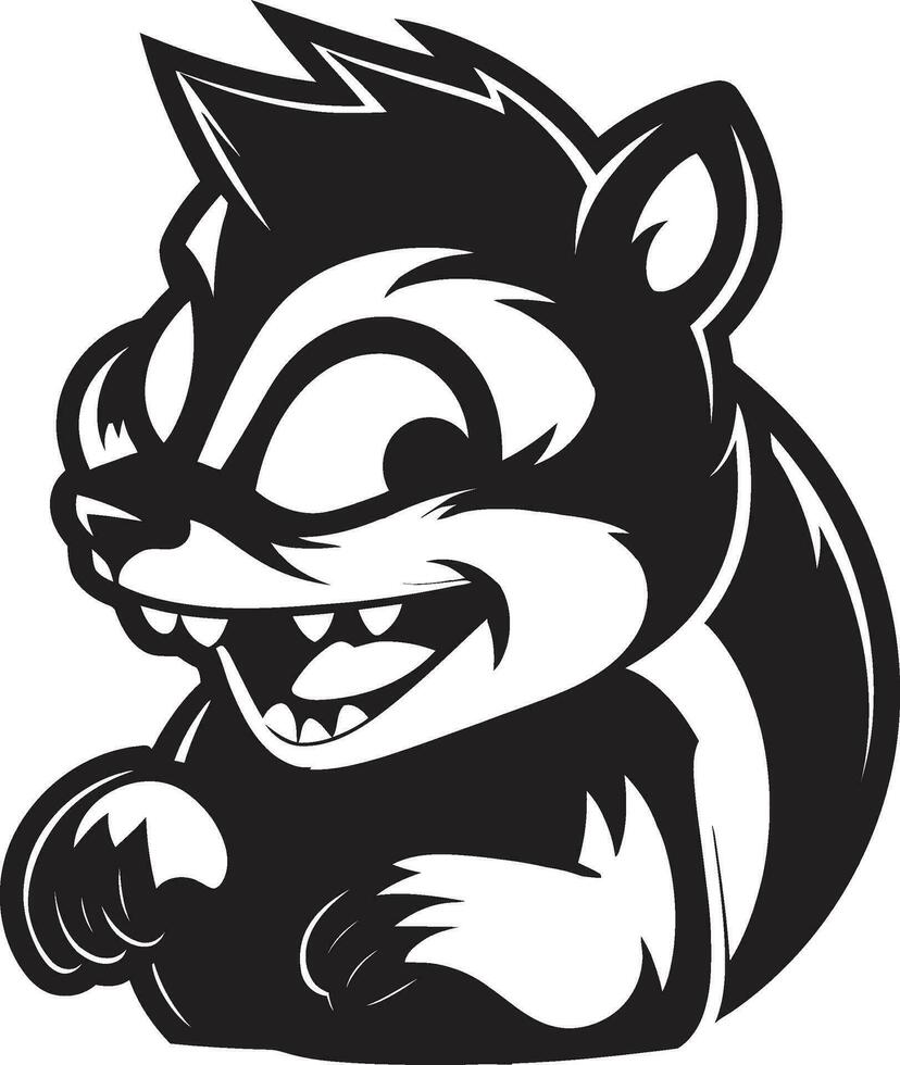 Esquilo animado animal logotipo ícone Preto vetor Esquilo logotipo ícone para o negócio