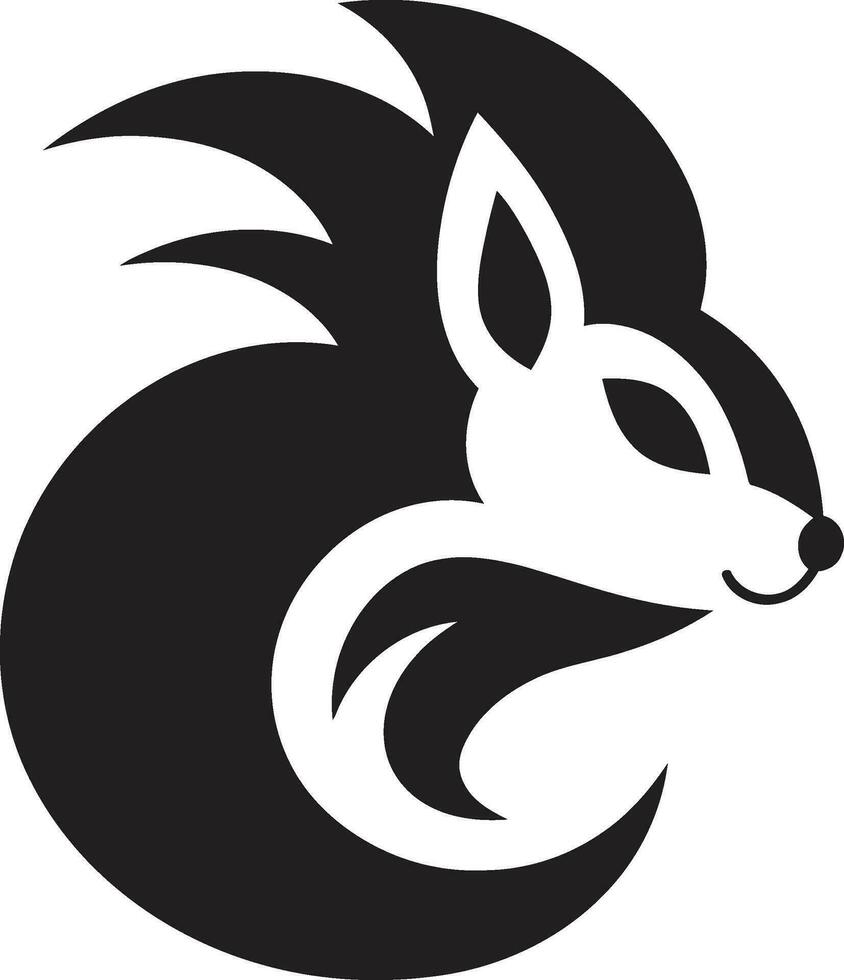 Esquilo noz logotipo ícone Preto vetor Esquilo bolota logotipo ícone Preto vetor