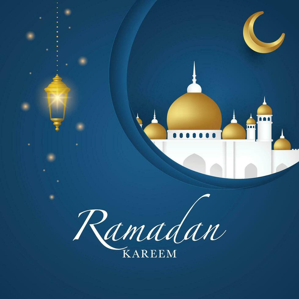 projeto de plano de fundo ramadan kareem. cartão de felicitações, banner, pôster. ilustração vetorial. vetor