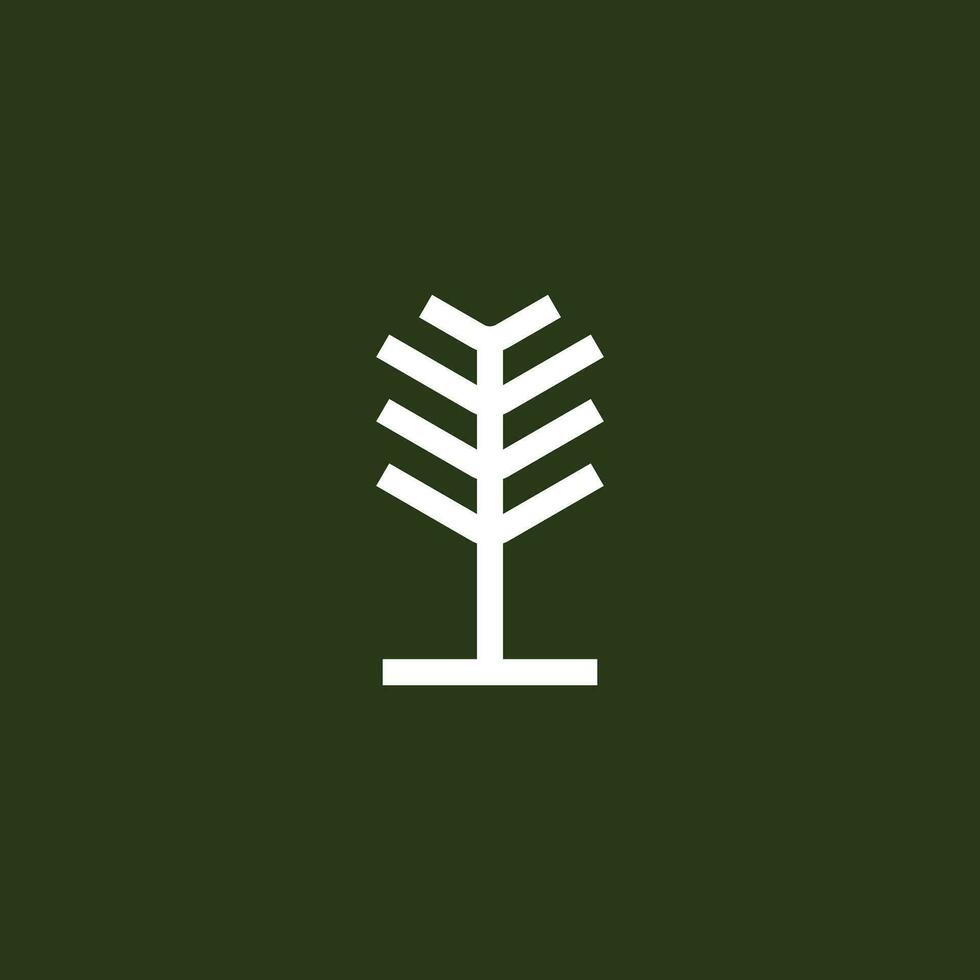 natureza logotipo Projeto conceito. simples negrito moderno árvore logotipo mínimo ícone do abstrato árvore folha. moderno vetor ilustração quadrado forma árvore. negrito minimalista logotipo.