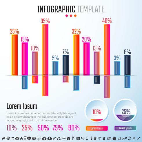 Modelo de design de infografia vetor