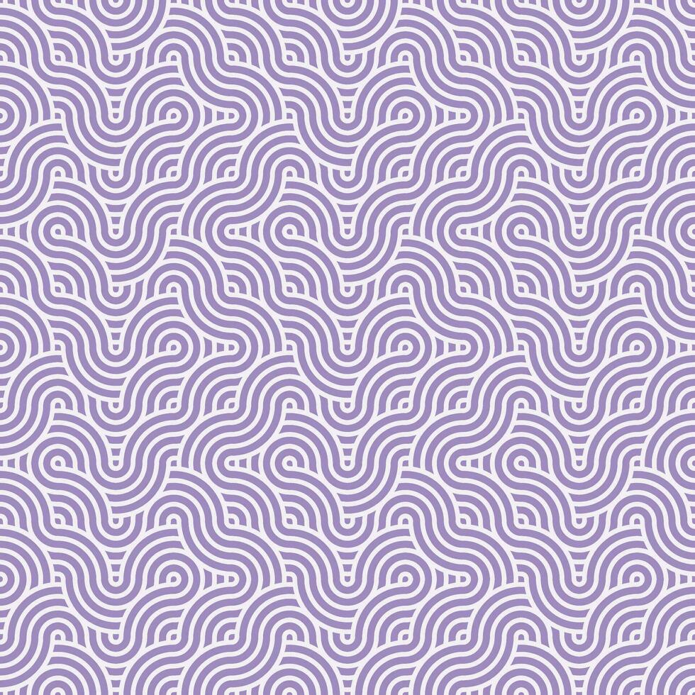 desatado abstrato geométrico roxa japonês sobreposição círculos linhas e ondas padronizar vetor