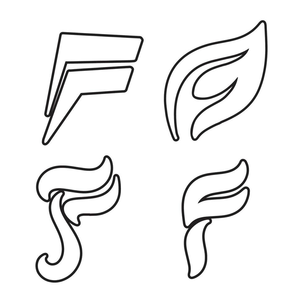 ícone de vetor da letra f