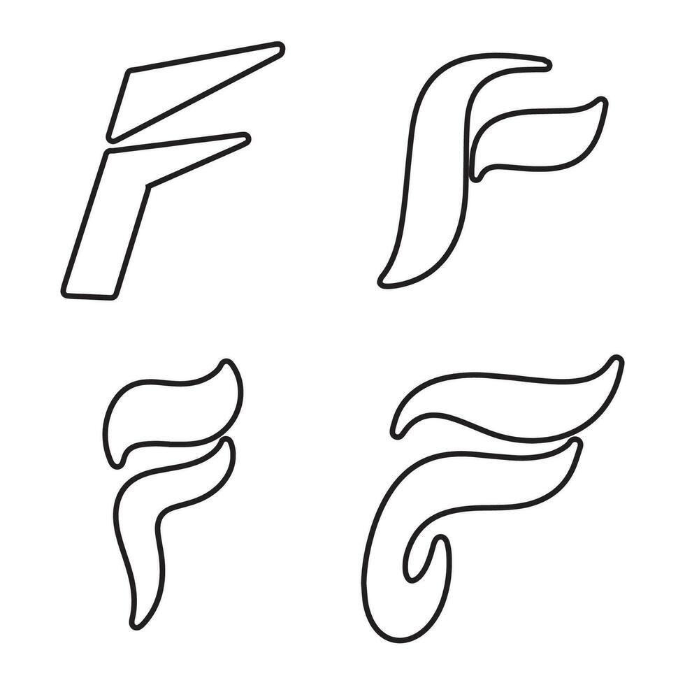 ícone de vetor da letra f