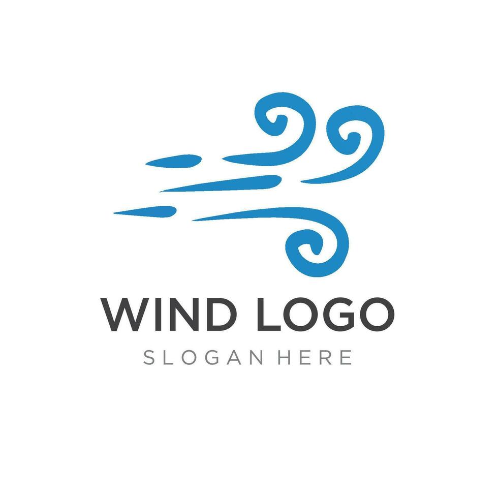 logotipo Projeto modelo onda elemento criativo vento ou air.logo para negócios, rede, ar condicionador. vetor