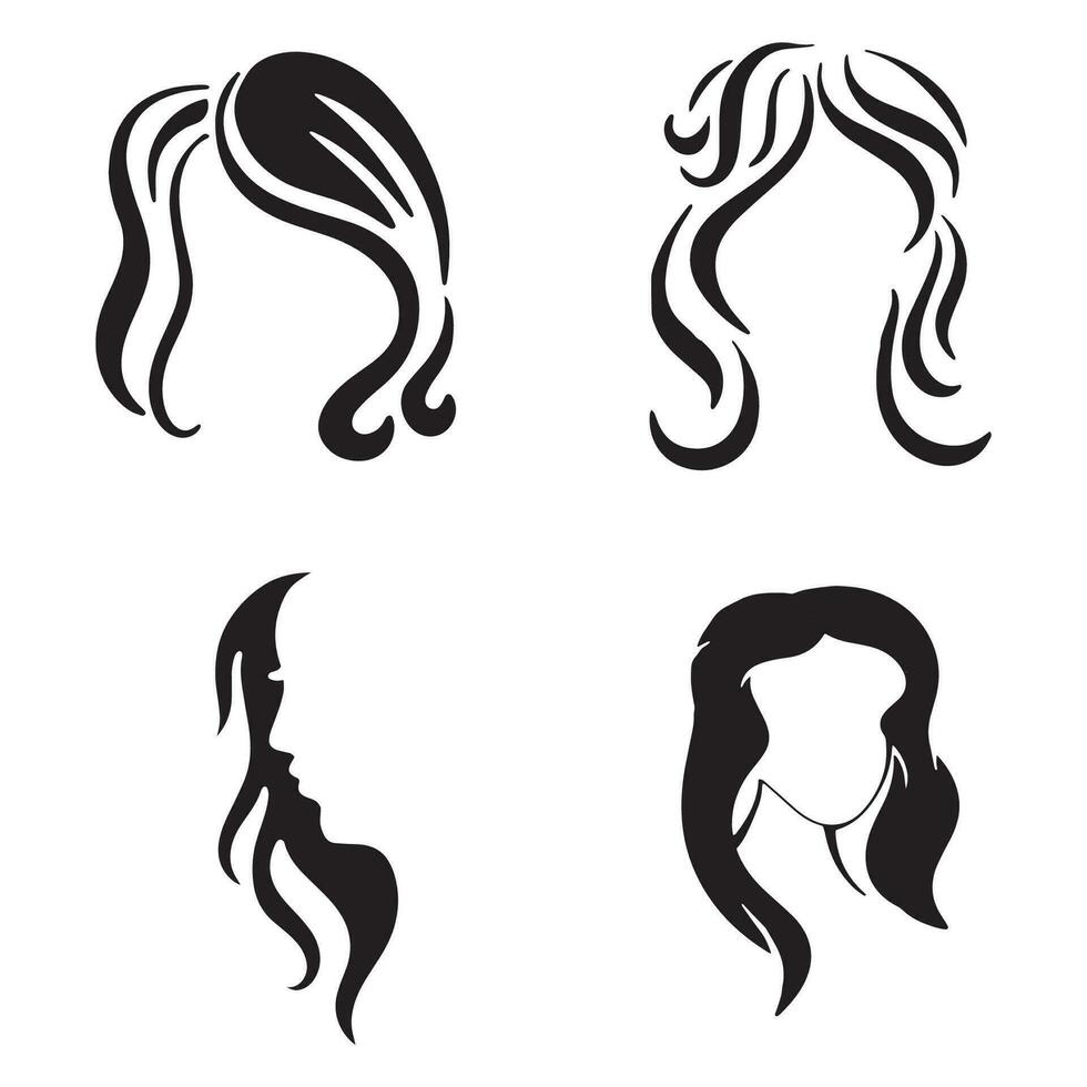 lindo cabelo onda abstrato logotipo design.logotipo para negócios, salão, beleza, cabeleireiro, Cuidado. vetor