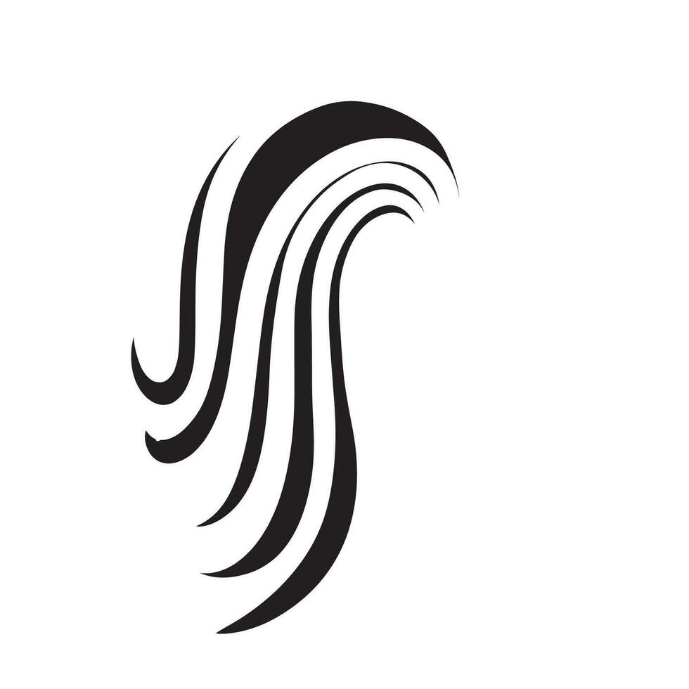 lindo cabelo onda abstrato logotipo design.logotipo para negócios, salão, beleza, cabeleireiro, Cuidado. vetor