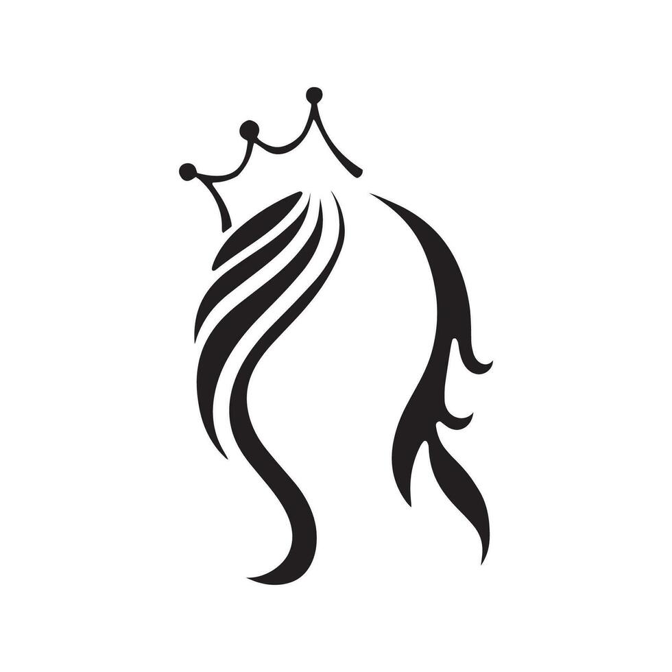 lindo cabelo onda abstrato logotipo design.logotipo para negócios, salão, beleza, cabeleireiro, Cuidado. vetor