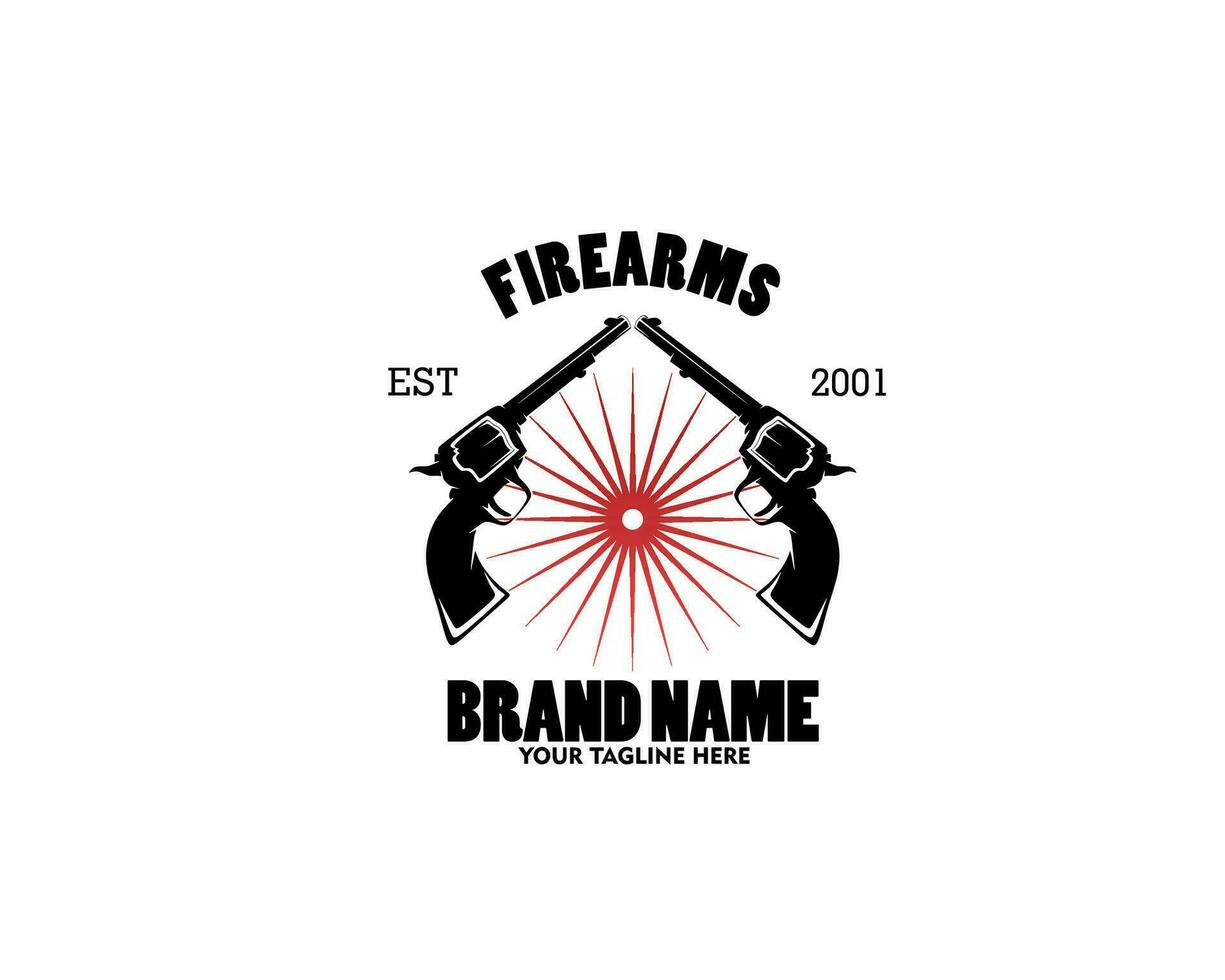 criativo arma de fogo logotipo Projeto vetor