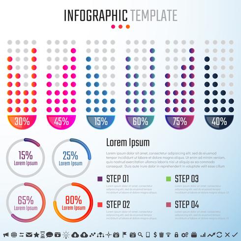 Modelo de design de infografia vetor