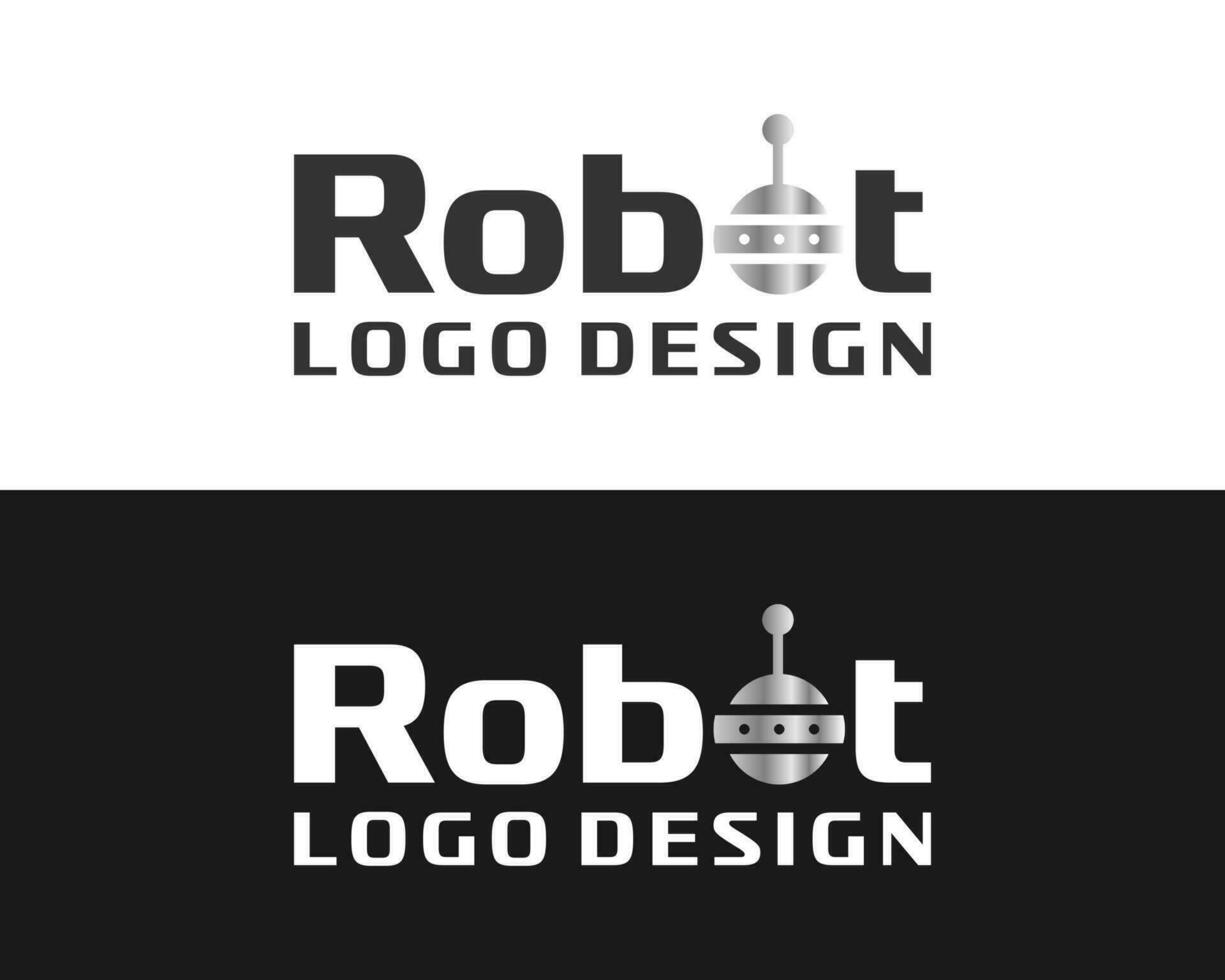 carta o marca nominativa robô logotipo Projeto. vetor