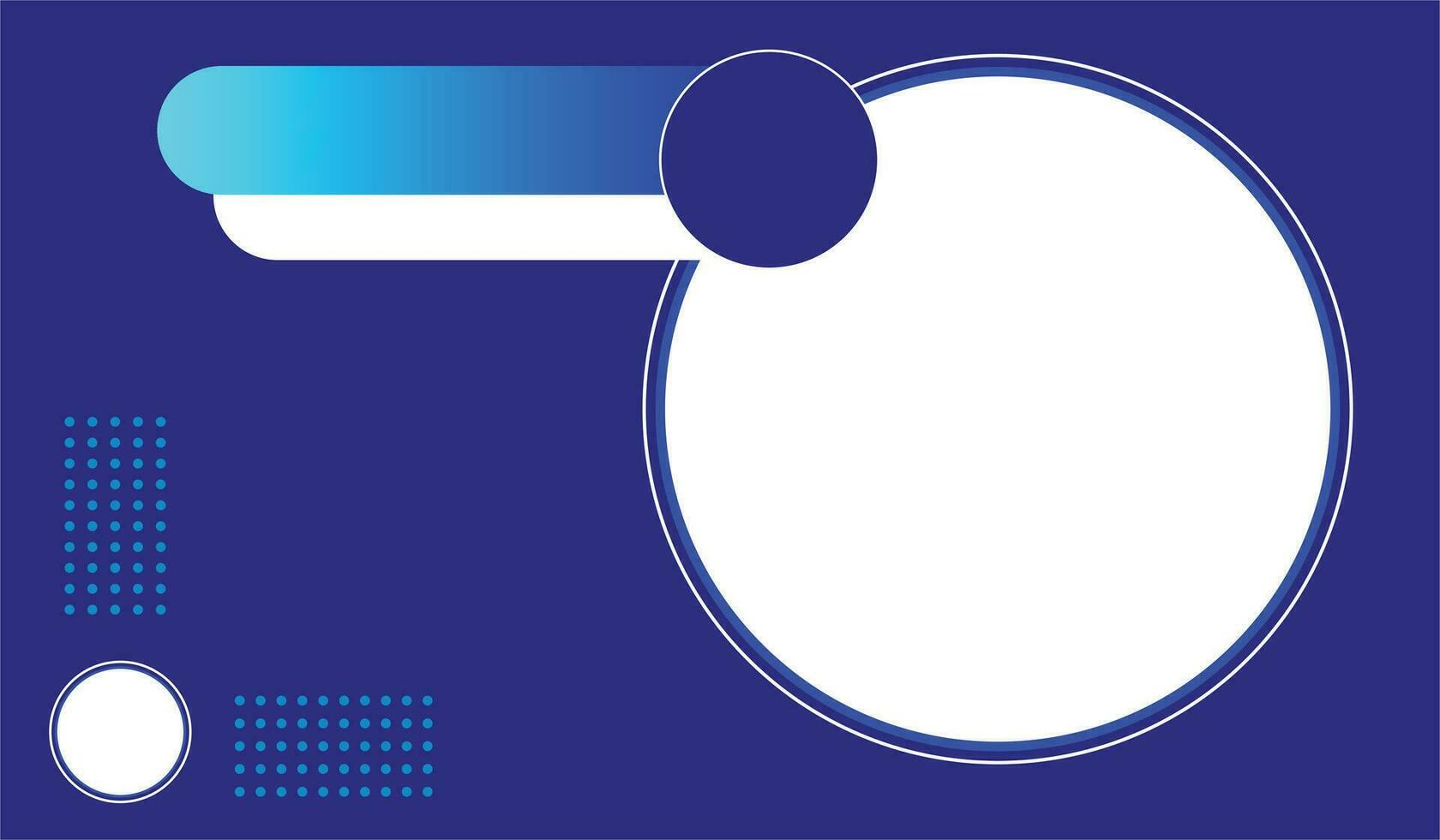 abstrato geométrico horizontal bandeira Projeto modelo com Sombrio azul fundo. círculo forma para espaço do foto colagem. combinação azul gradiente elemento Projeto. vetor