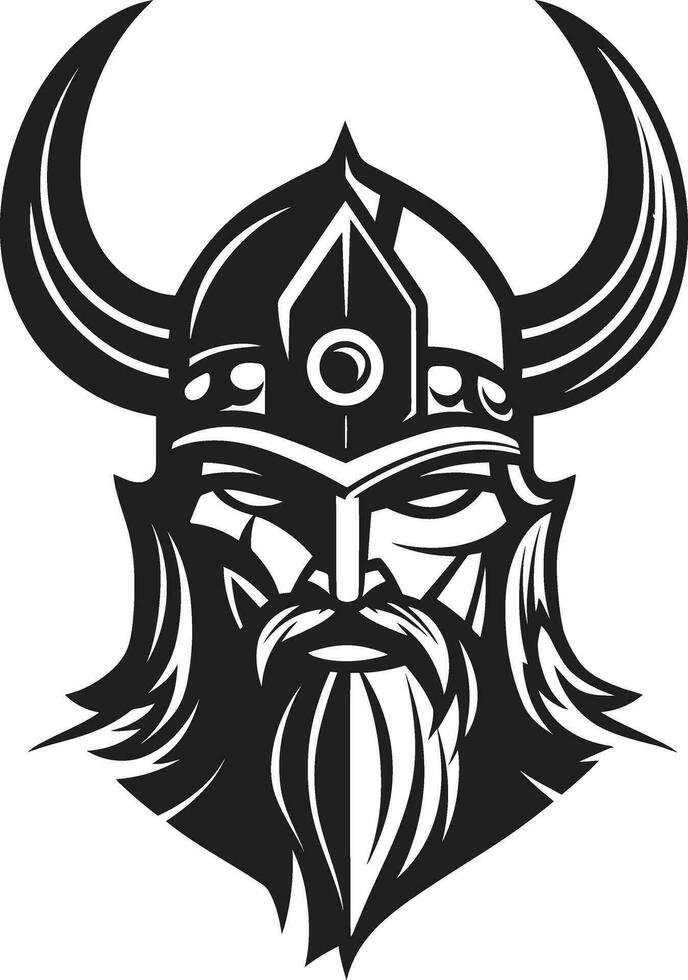 escudeira legado uma viking emblema do força ligado a runas berserker uma viking mascote do sabedoria vetor