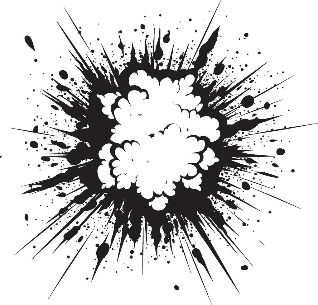dinâmico demolir Preto vetor ícone vetor arte redefinido quadrinho explosão emblema