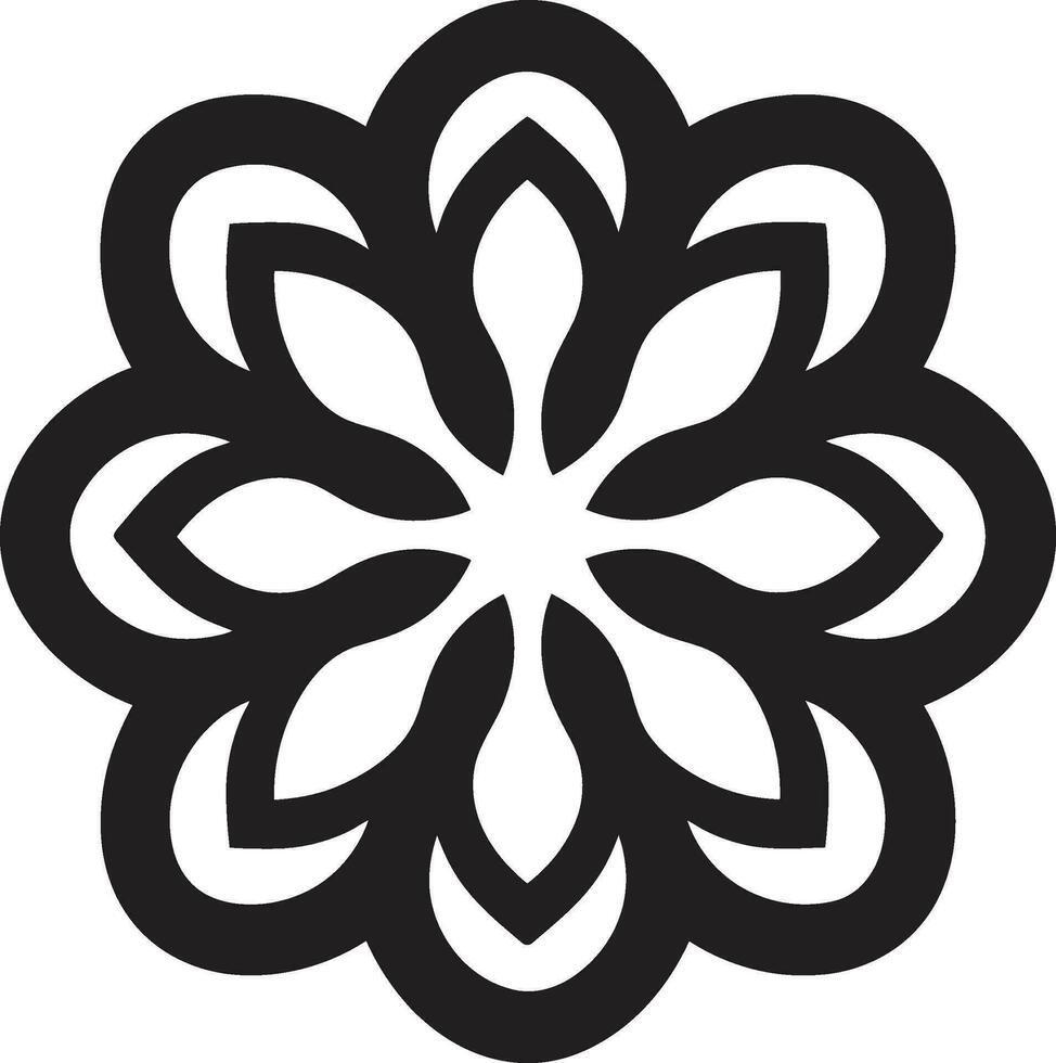 intrincado árabe arte floral logotipo vetor icônico meio Oriental elegância Preto emblema