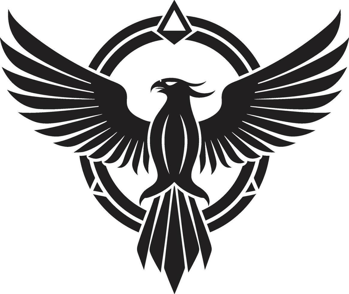 icônico majestade desencadeado Preto emblema Projeto Preto e destemido Águia vetor símbolo