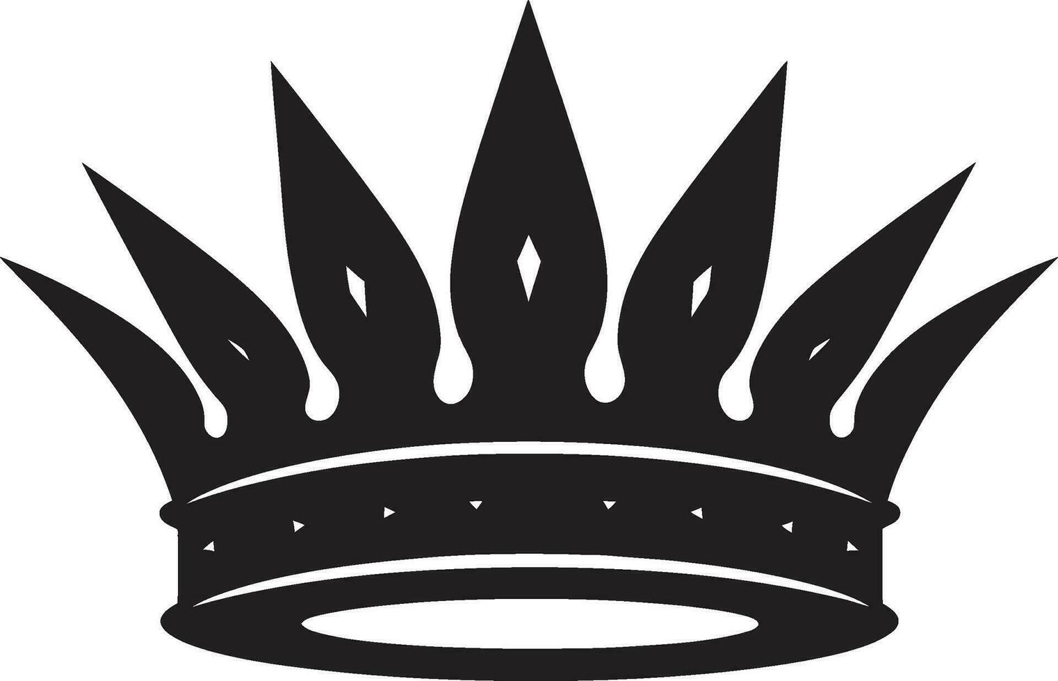 símbolo do realeza Preto coroa vetor ícone vetor arte redefinido coroa emblema