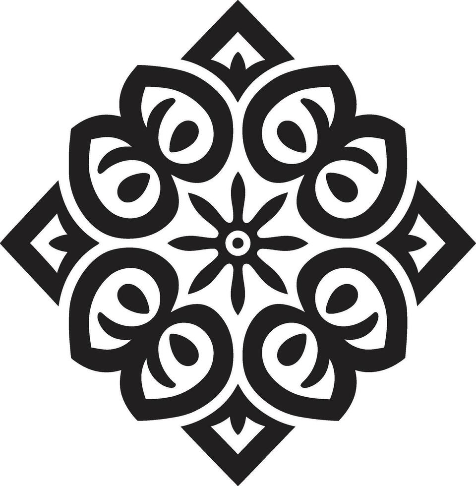 Preto beleza desencadeado árabe azulejos vetor requintado emblema árabe floral padronizar logotipo