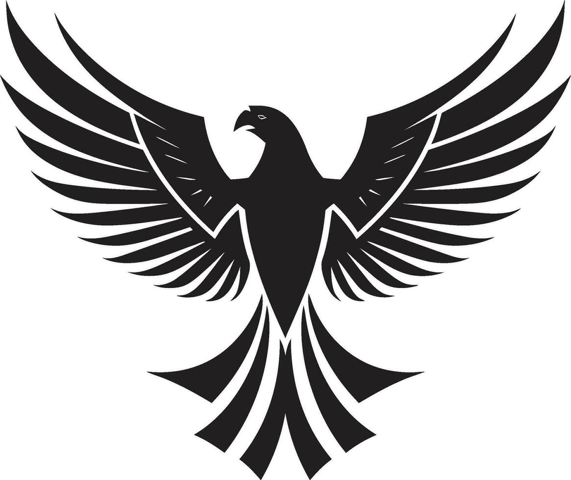 Preto e destemido Águia vetor símbolo nobre pássaro Águia logotipo dentro Preto