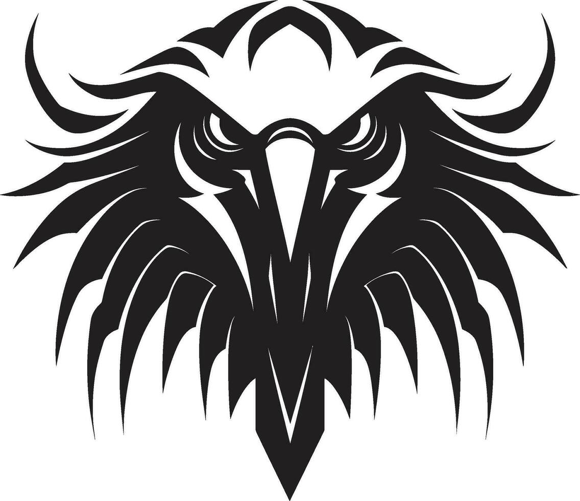 Preto e majestoso Águia vetor ícone asas do força Águia logotipo dentro Preto