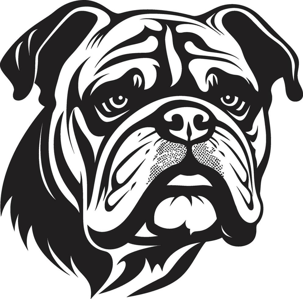 buldogue poder Preto logotipo Projeto com ícone Preto e negrito buldogue vetor ícone