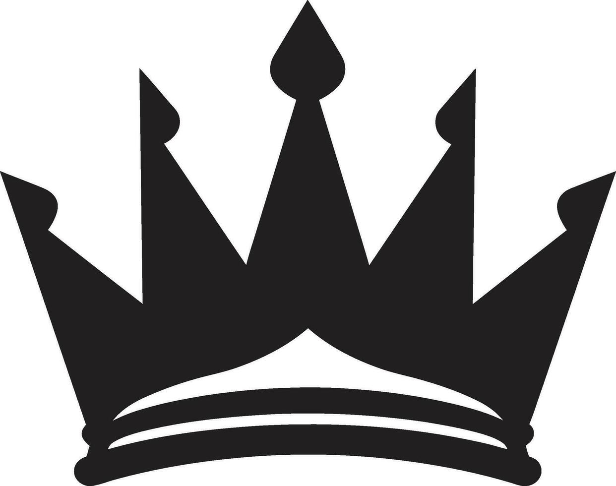 elegância dentro Preto coroa emblema vetor arte ampliado coroa dentro Preto