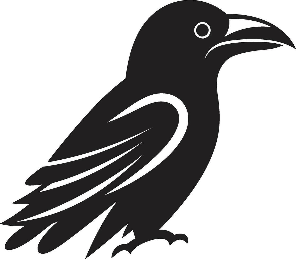 intrincado Corvo gráfico crachá gracioso Preto Raven simbolismo vetor