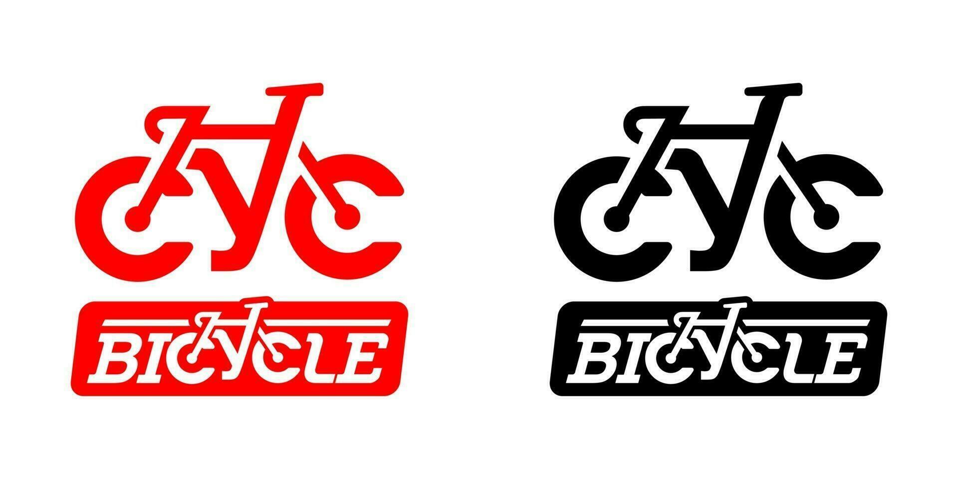 vetor de conceito de logotipo de bicicleta