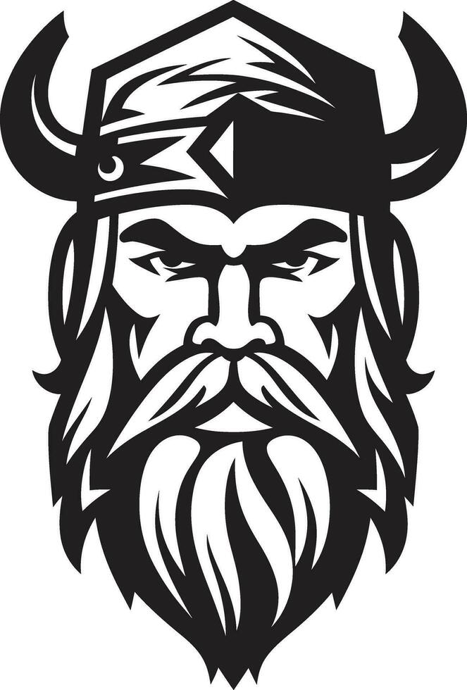 Ragnarok legado uma viking logotipo dentro vetor místico mar rei a enigmático viking mascote