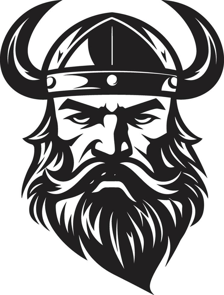 ébano conquistador uma viking líder dentro vetor invasores do a norte uma viking logotipo do poder