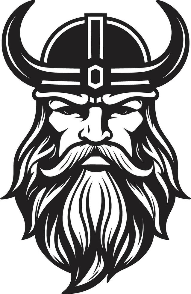 Thors trovão uma viking ícone dentro vetor viking virtude uma símbolo do honra e coragem