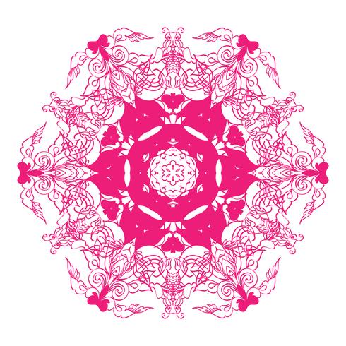 Mandala esotérico floral do vintage redondo do ornamento. vetor